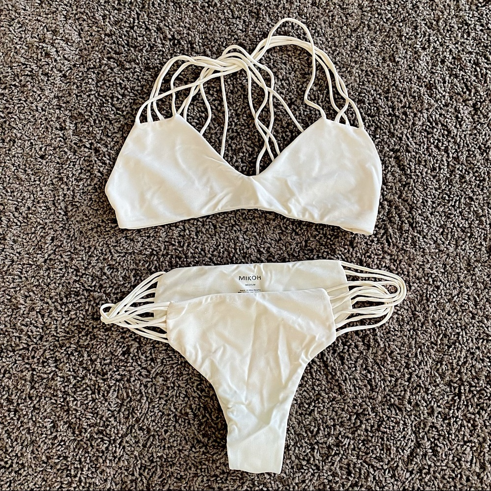MIKOH SWIM SET - Top and Bottoms - Bone